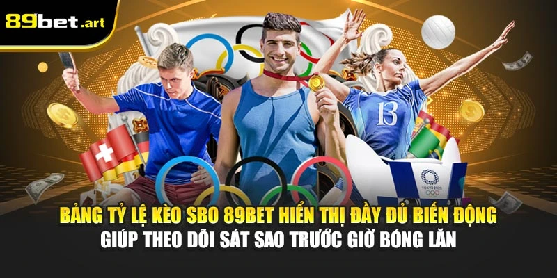 Bảng tỷ lệ kèo SBO 89Bet hiển thị đầy đủ biến động giúp theo dõi sát sao trước giờ bóng lăn