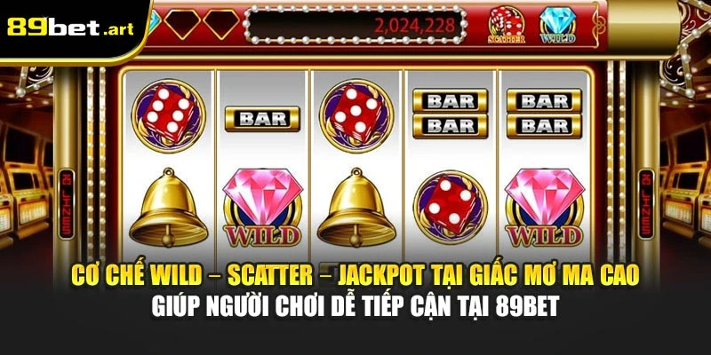 Cơ chế Wild – Scatter – Jackpot tại Giấc Mơ Ma Cao giúp người chơi dễ tiếp cận tại 89Bet