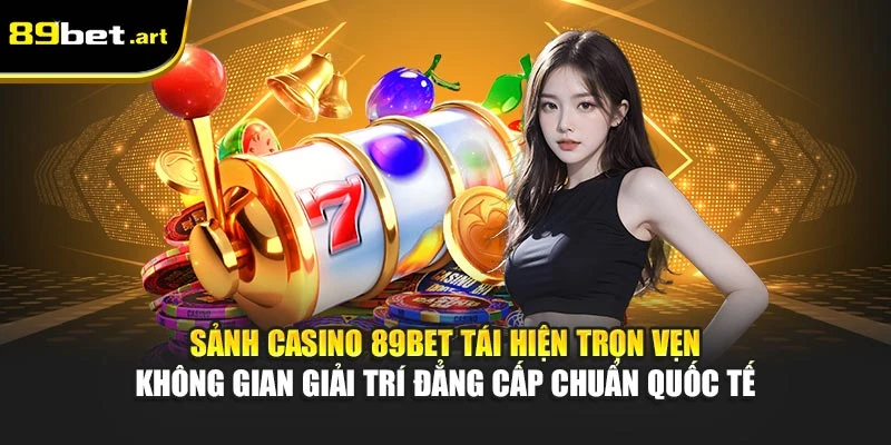 Sảnh casino 89Bet tái hiện trọn vẹn không gian giải trí đẳng cấp chuẩn quốc tế